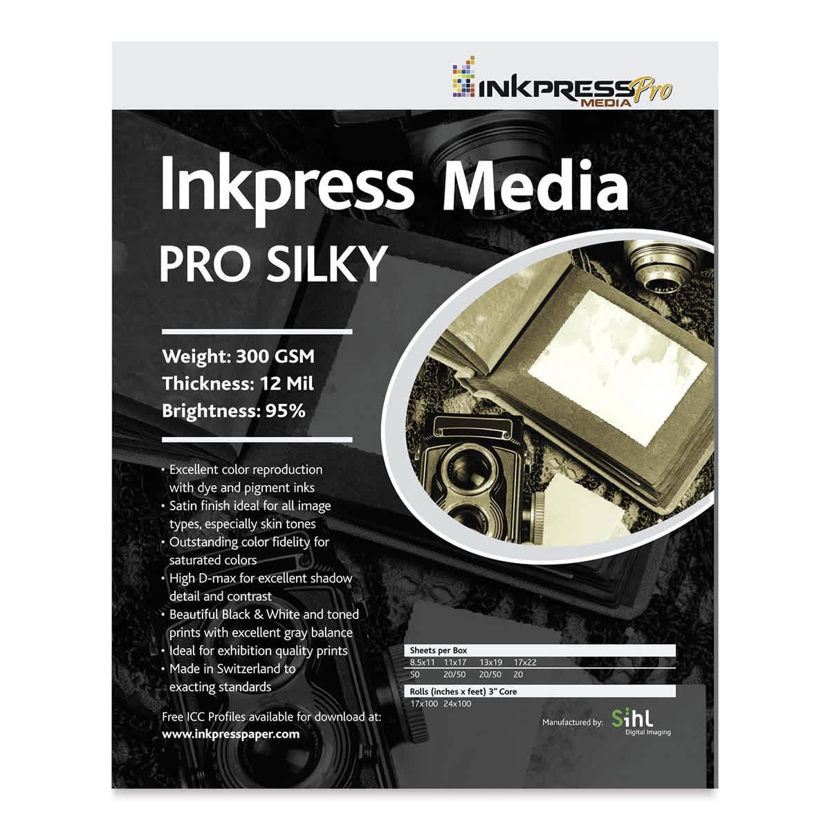 Inkpress - Pro Silky Inkjet Papers, 13" x 19", 20 Sheets