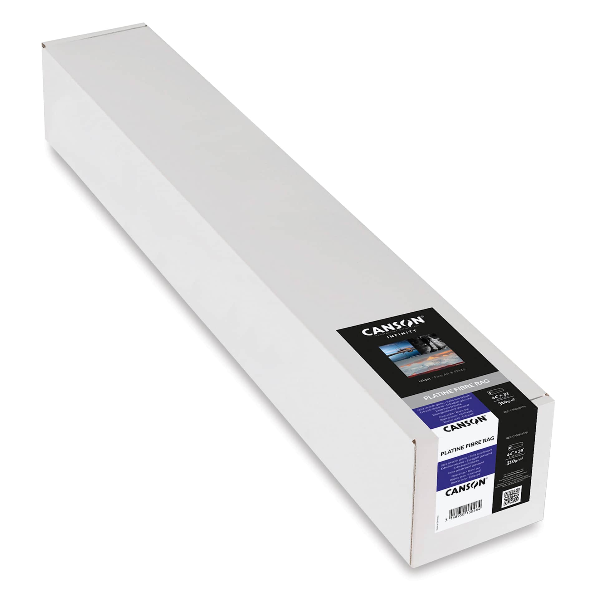 Canson Infinity Platine Fibre Rag Inkjet Paper Roll - 44" x 39 ft, packaging