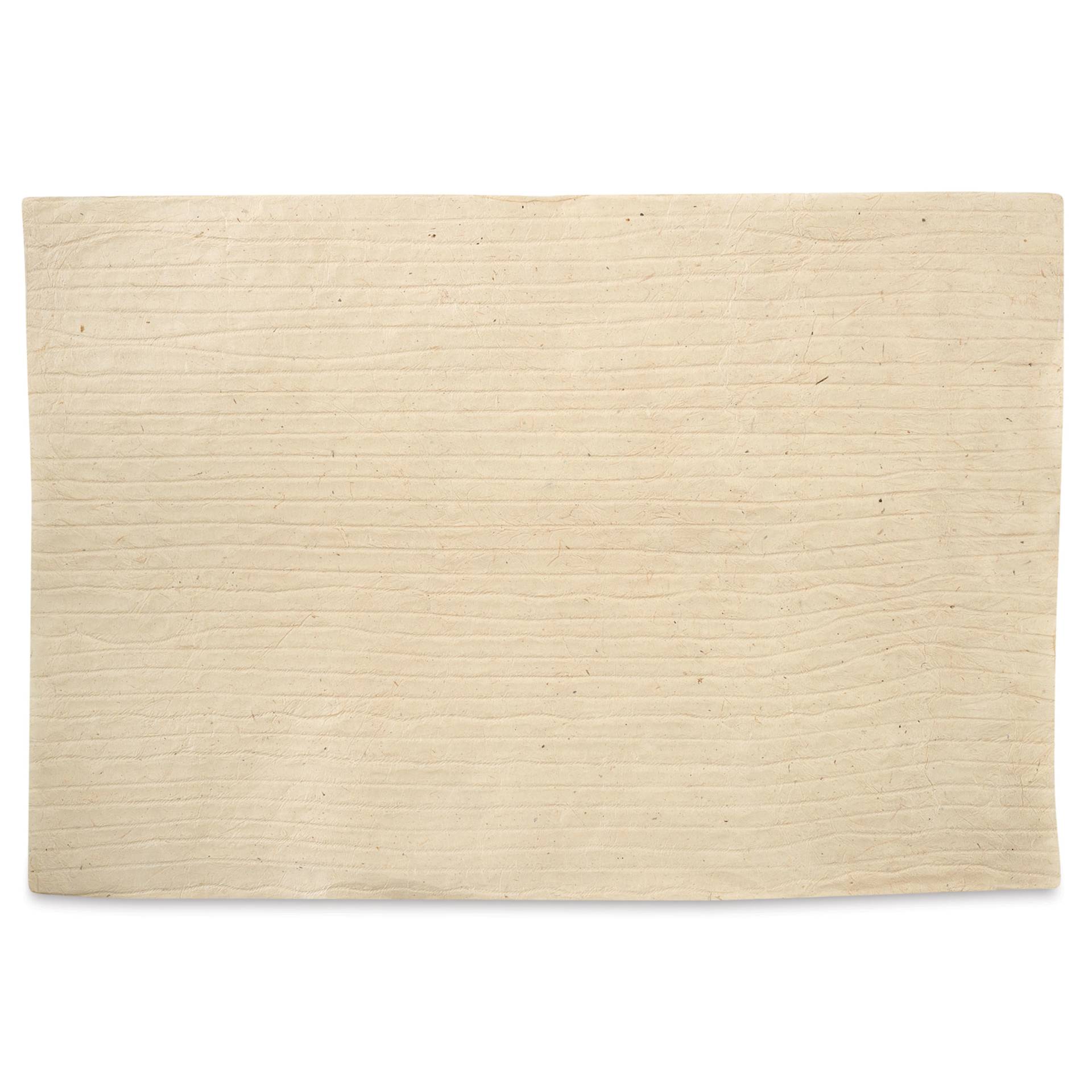 Lokta Paper - Textured Stripe, Cream, 20" x 30", Single Sheet