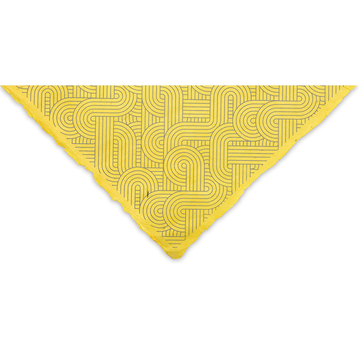 Geo Print Lokta Paper - Gold and Yellow, 20" x 30" (corner)