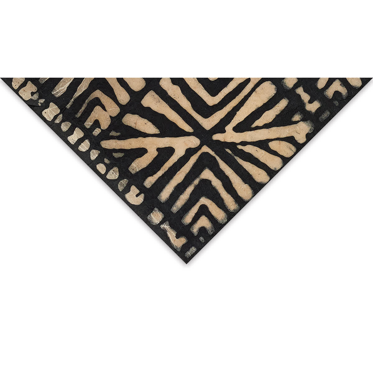 Lokta Paper - Batik, Squares, Black and Cream, 20'' x 30''