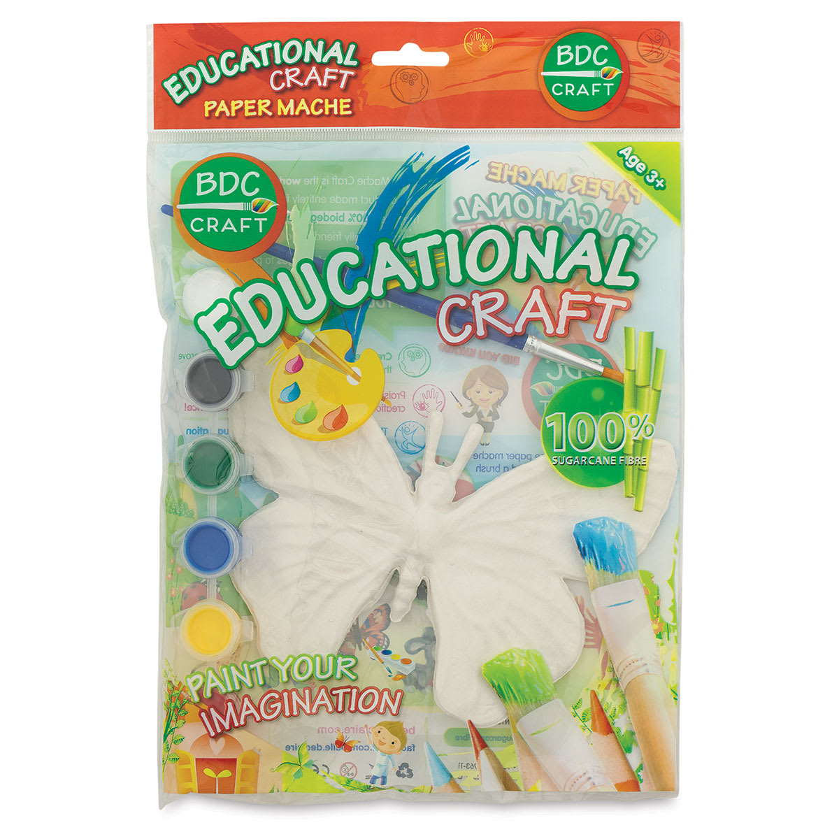 Paper Mache Piece Painting Sets - Front of Butterfly package shown
