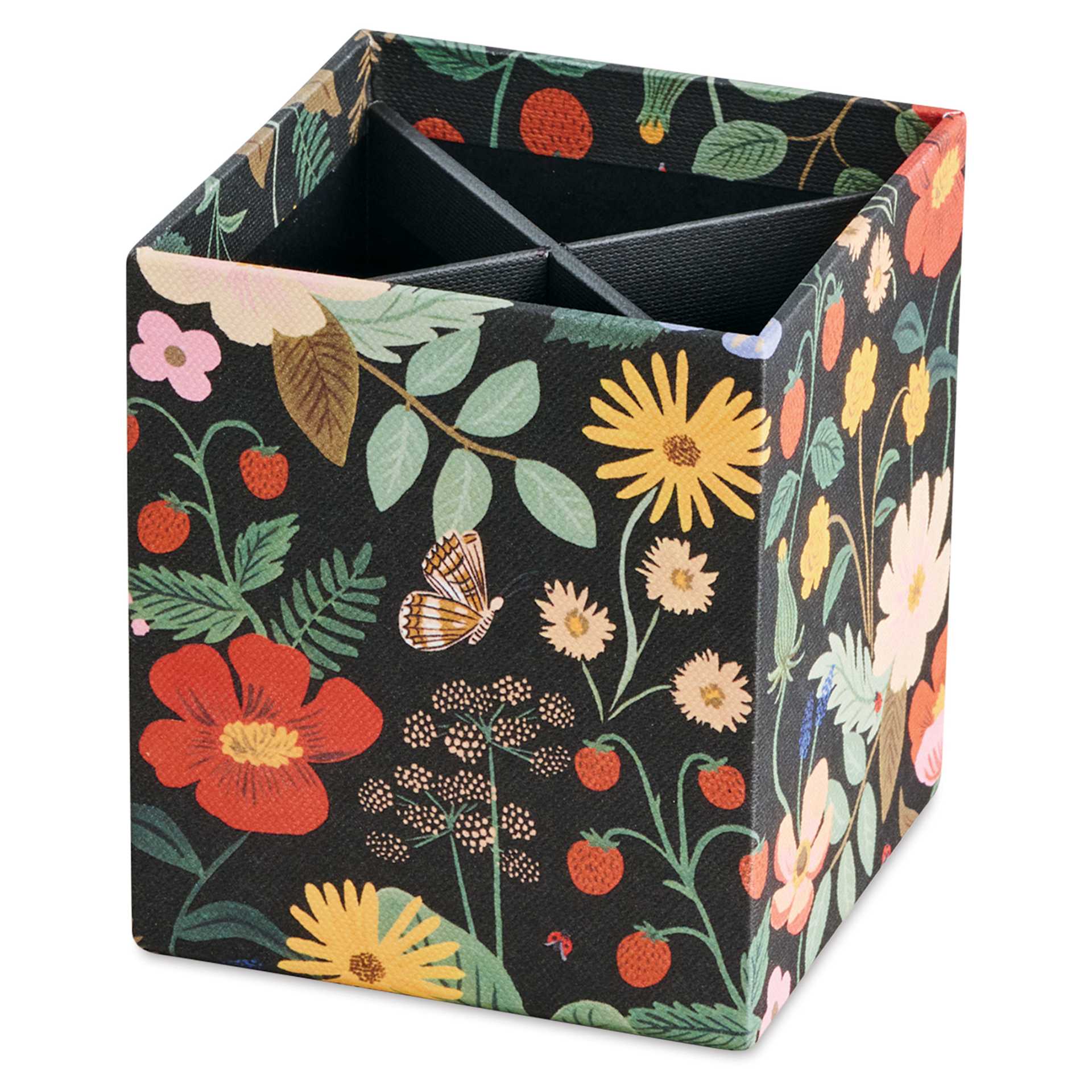 Rifle Paper Co. Desk Accessories - Pencil Cup, 3-1/2"L x 3-1/2"W x 4-1/3"H