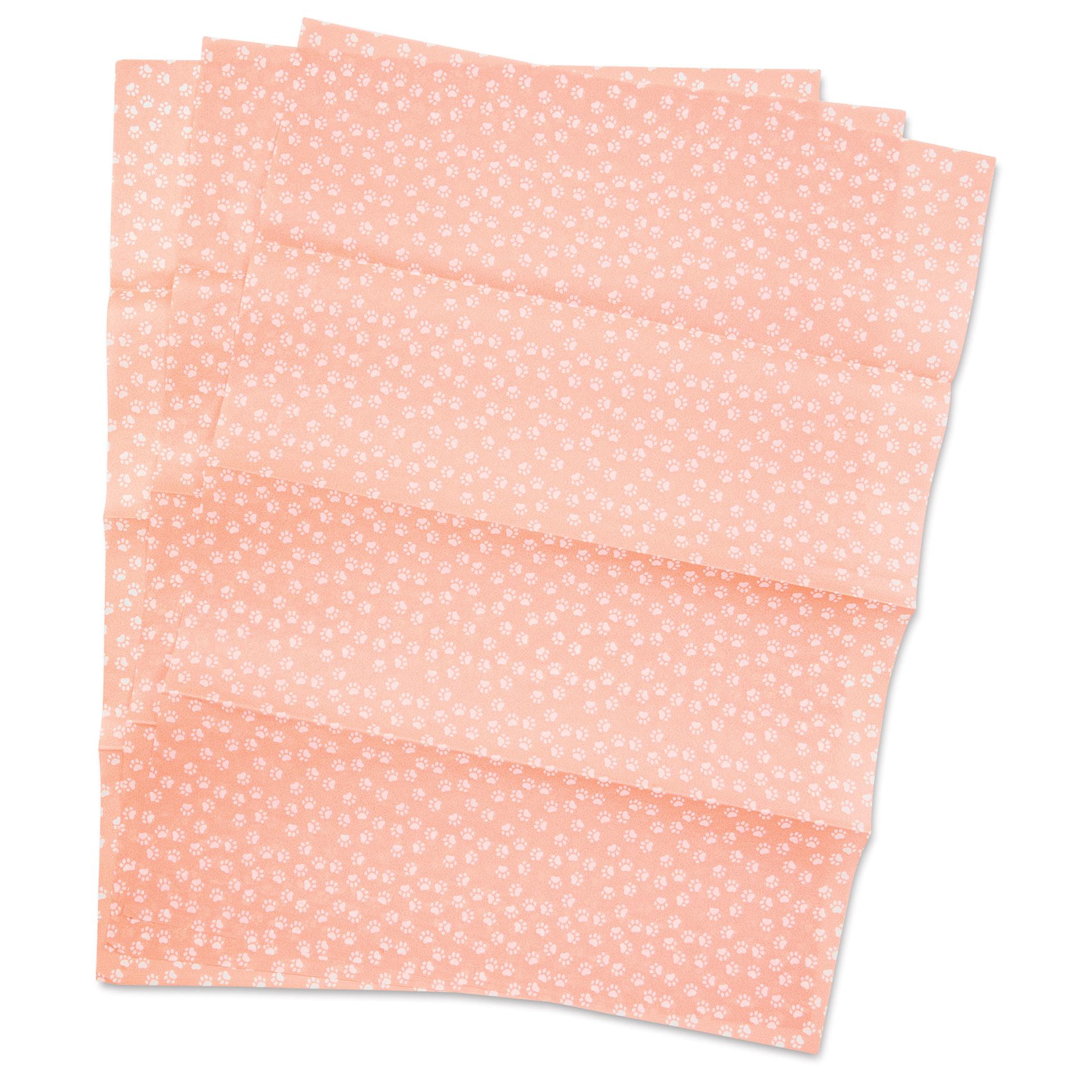 DecoPatch Decorative Papers - Paw Prints, Pkg of 3, 12" x 16"