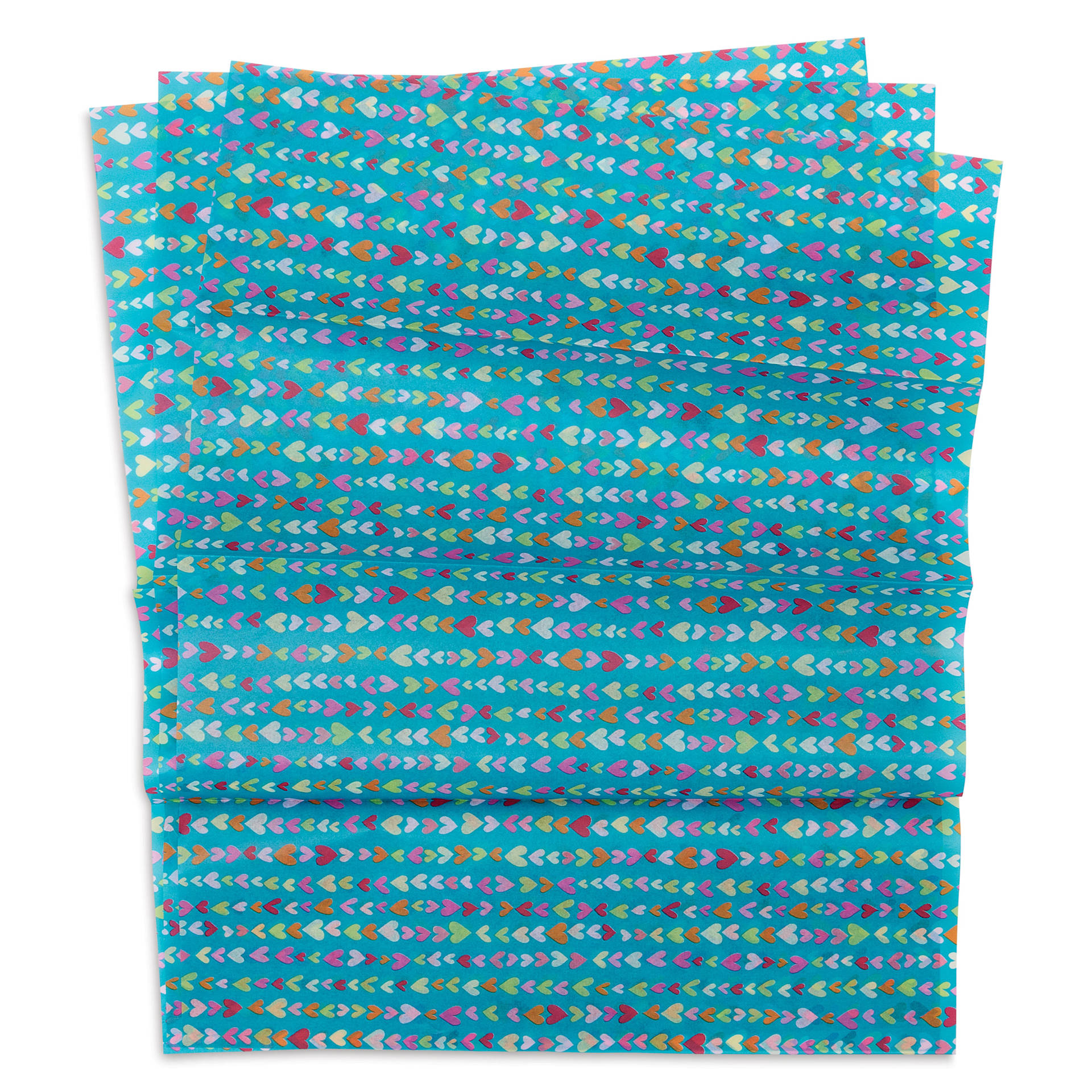 DecoPatch Decorative Papers - Hearts, Pkg of 3, 12" x 16"