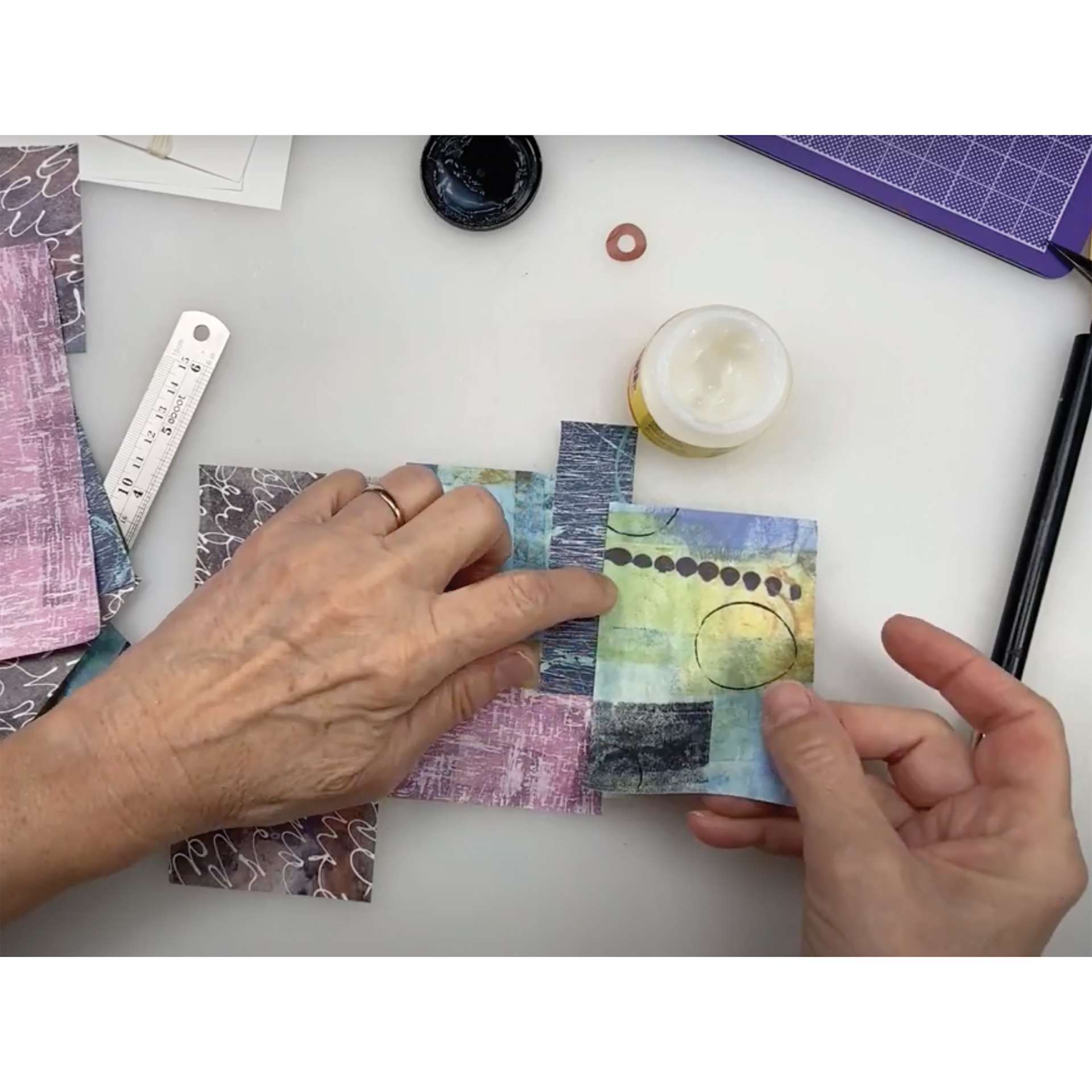 Yasutomo Tag Book Kit, page being glued