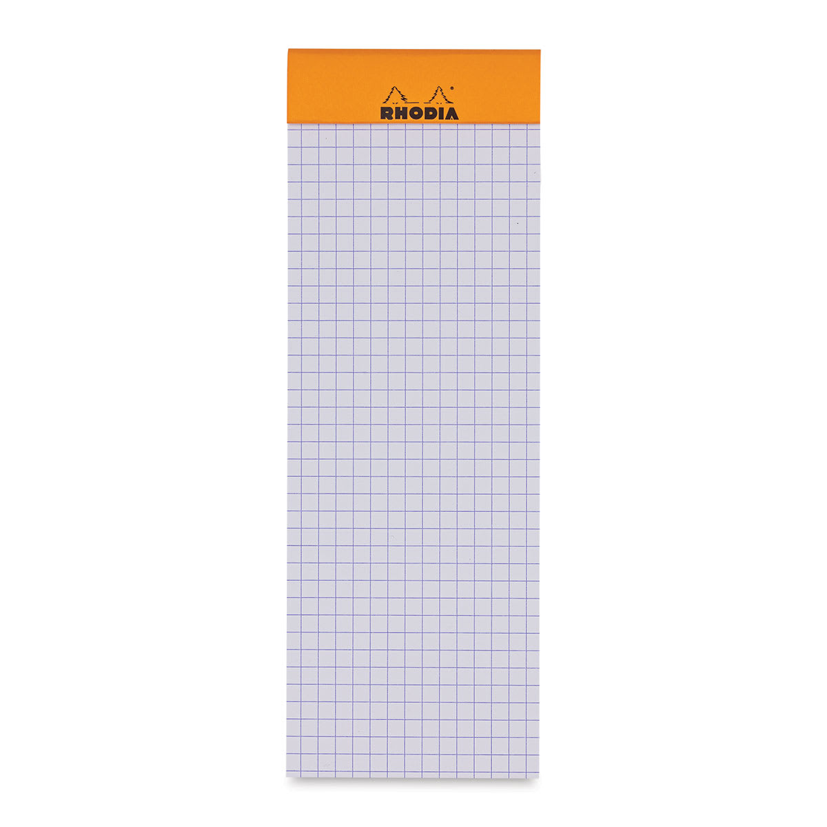 Rhodia Top-Stapled Notepad - Orange, Graph, 3" x 8-1/4" (example of paper)