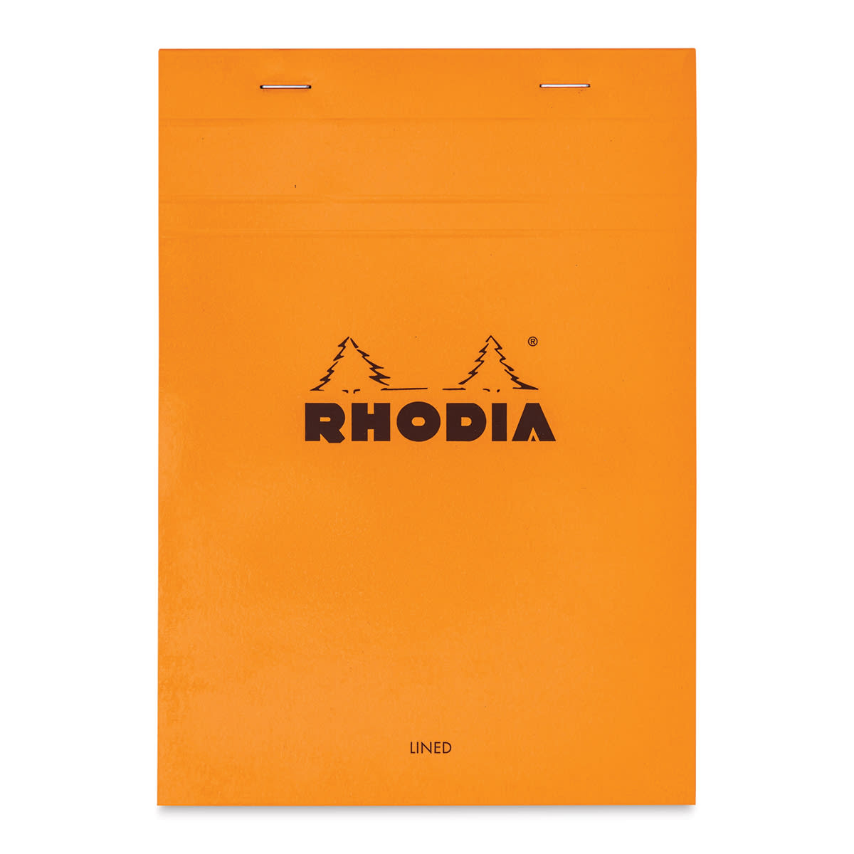 Rhodia Top-Stapled Notepad - Orange, Ruled, 6" x 8-1/4"