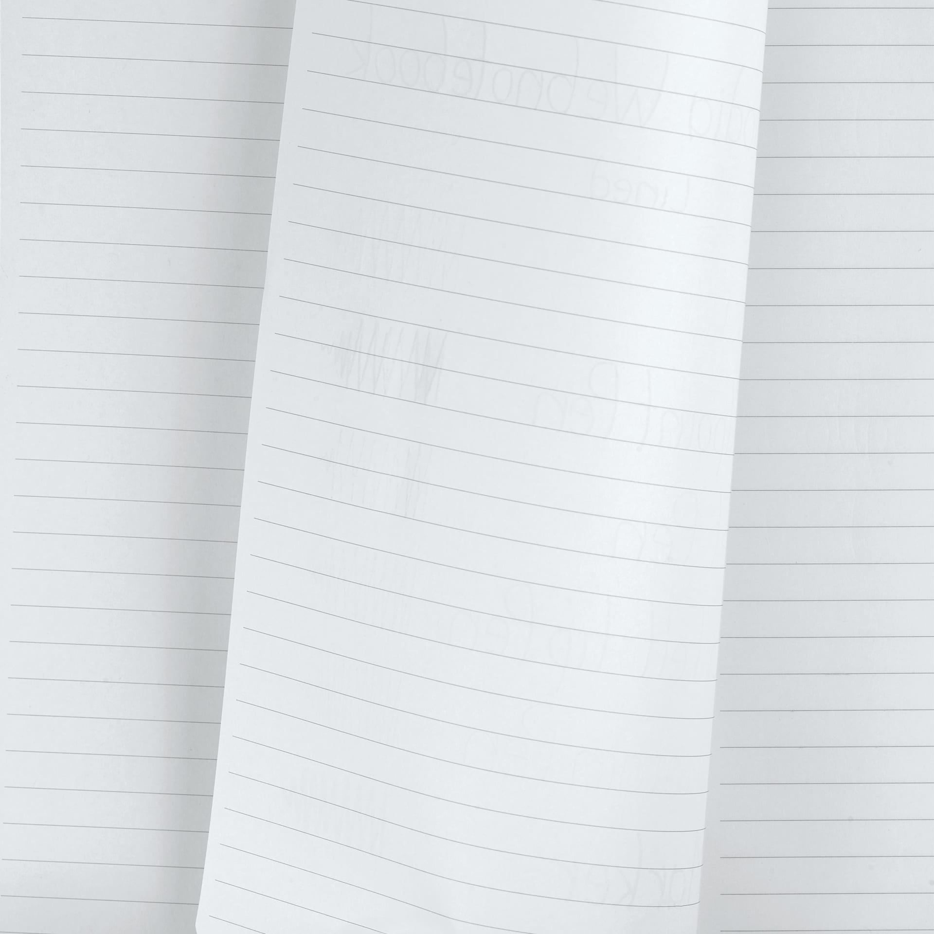 Rhodia Top-Stapled Notepad, bleed of pen marks on lined paper Rhodia Top-Stapled Notepad, bleed of pen marks on lined paper