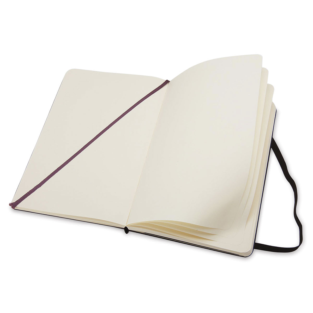 Moleskine Classic Hardcover Notebook - Black, Blank, 8-1/4'' x 5" with bookmark