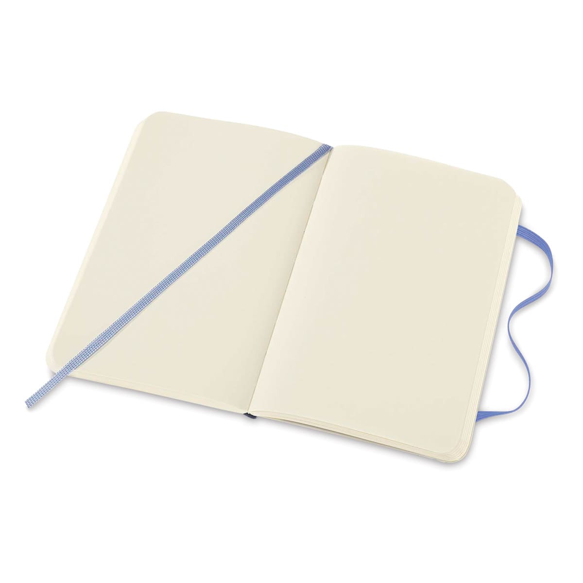Moleskine Classic Soft Cover Notebook - Light Blue, Blank, 5-1/2" x 3-1/2" (open)