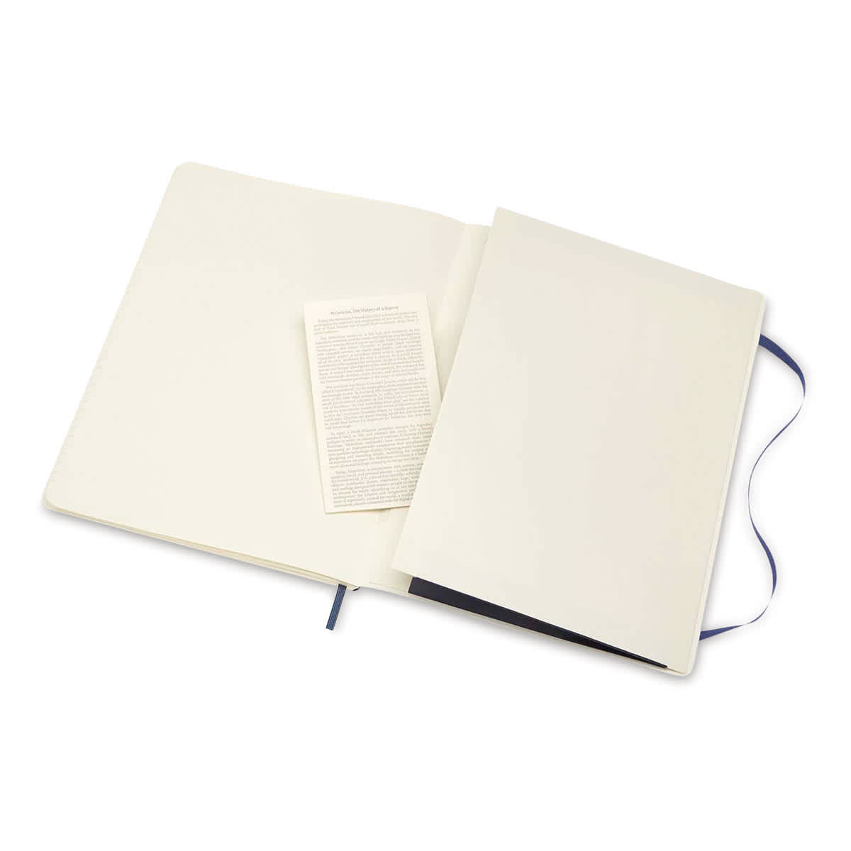 Moleskine Classic Soft Cover Notebook - Sapphire Blue, Ruled, 9-3/4" x 7-1/2" (Showing the pocket)