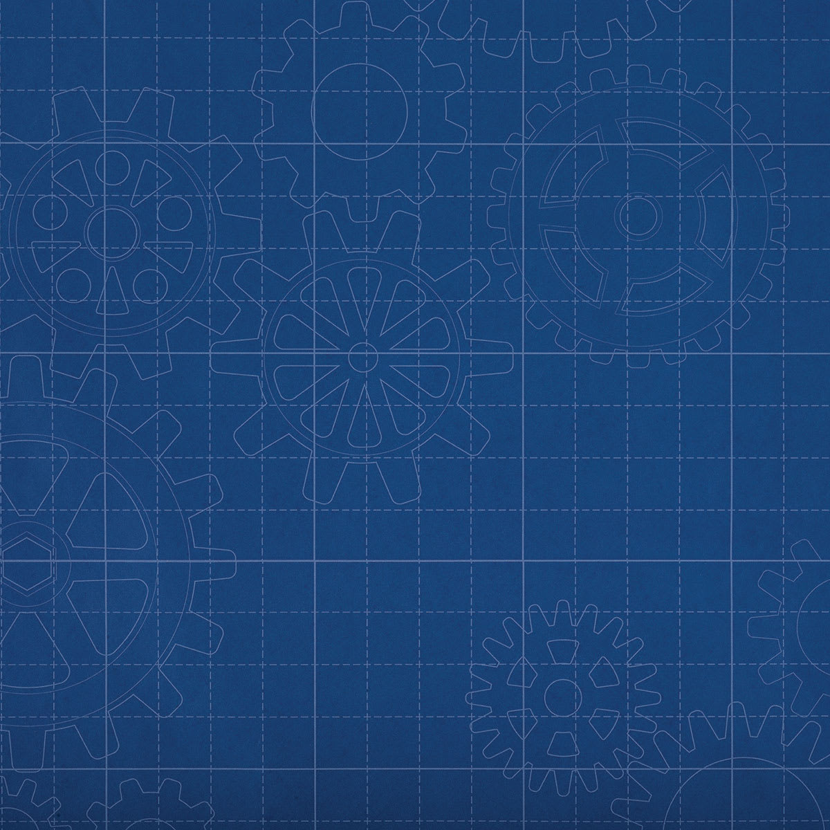 Fadeless Design Roll - 48" x 50 ft, Gears