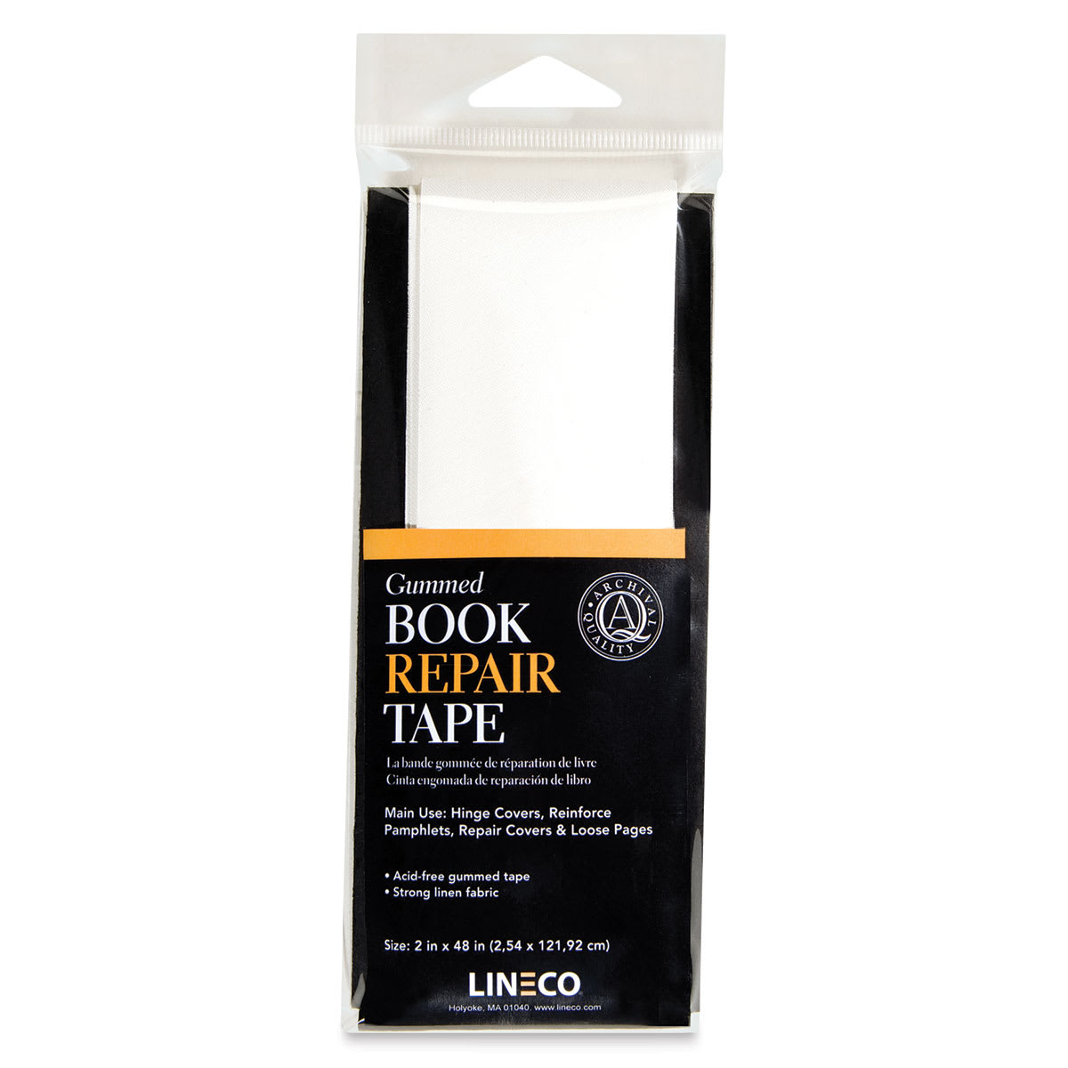 Lineco Book Repair Tape - Front of package of 2" Tape