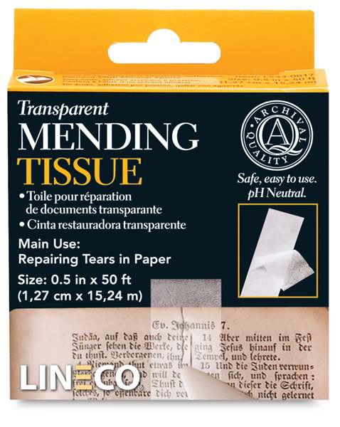 Lineco Transparent Mending Tissue - Front of package
