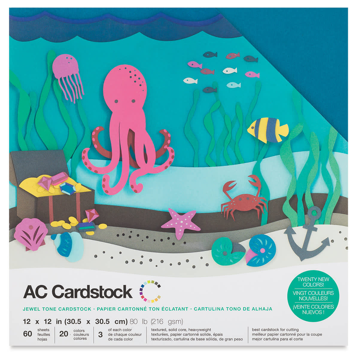 AC Cardstock Paper Packs - Front of Jewel Colors package