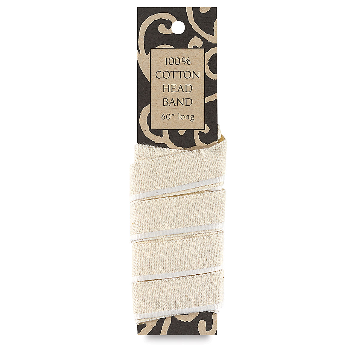 Books by Hand Cotton Head Band Material - 60", White