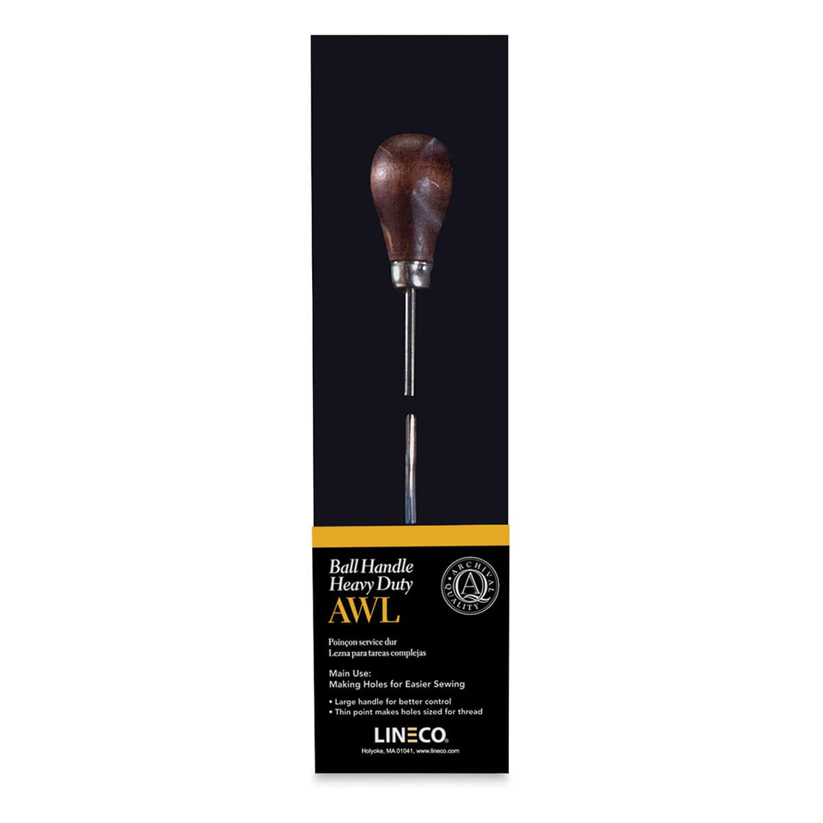Lineco Heavy Duty Ball Handle Awl front of packaging