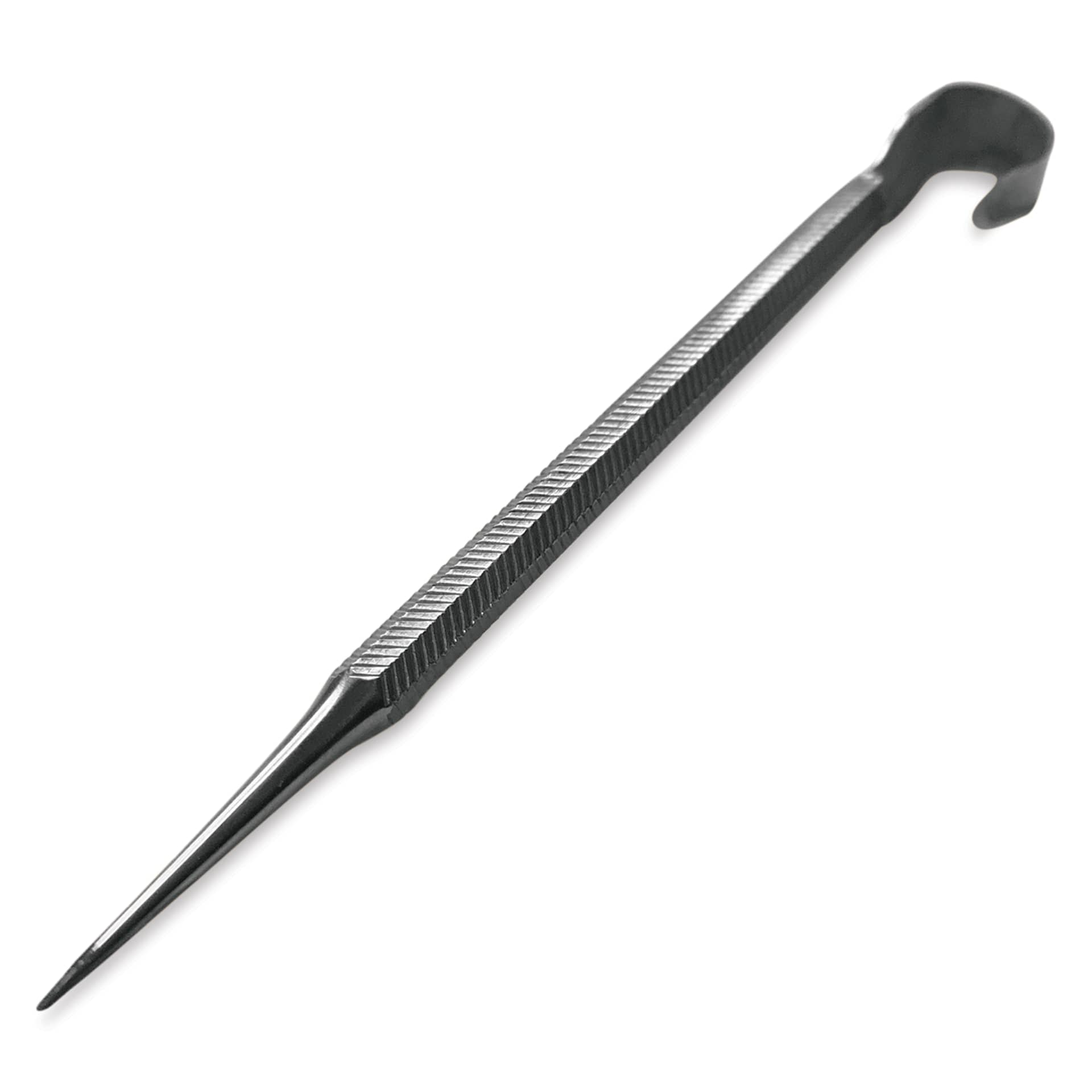  Lineco Medium Duty Curved Handle Metal Awl angled view