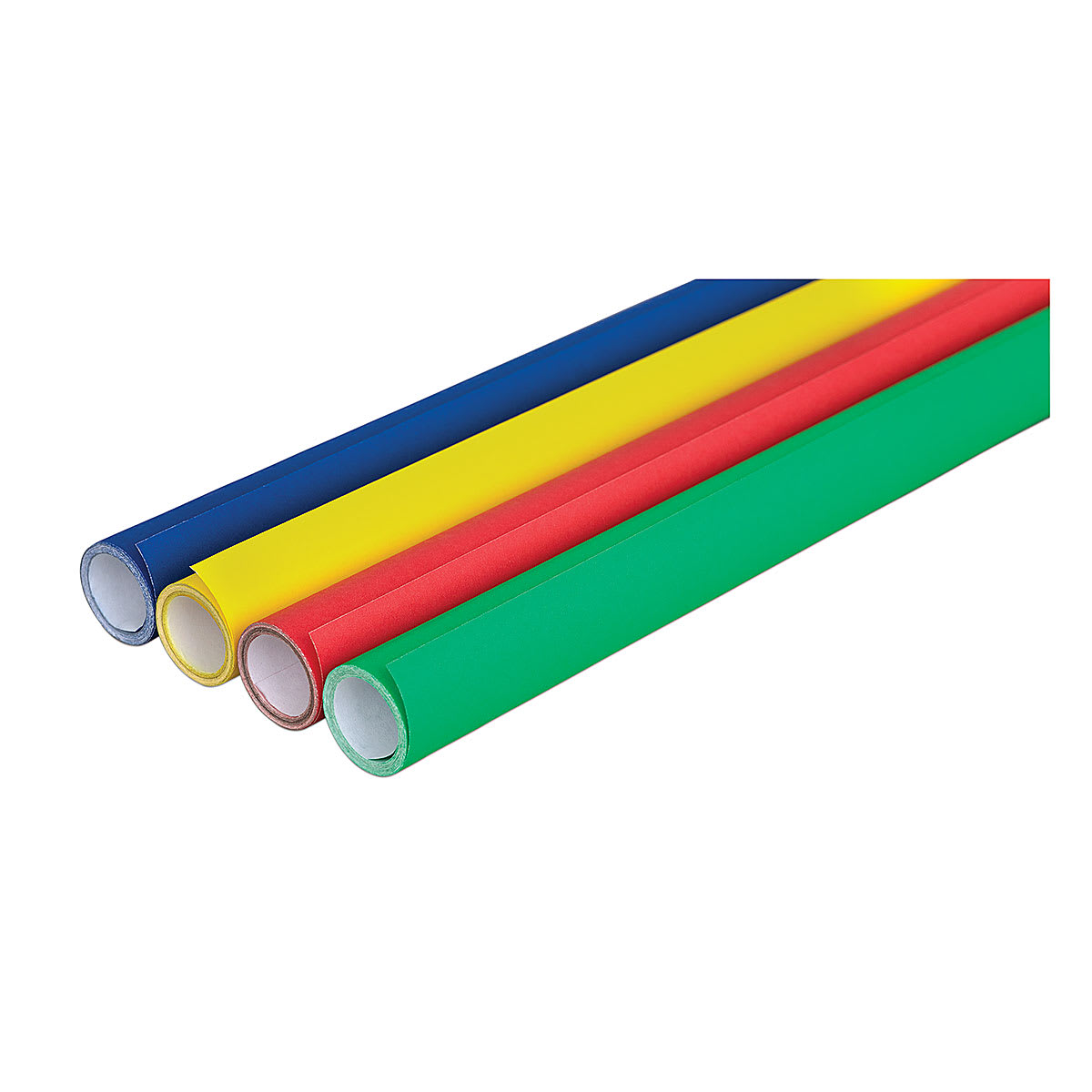 Fadeless Art Paper - Angled view of Set of 4 Primary rolls