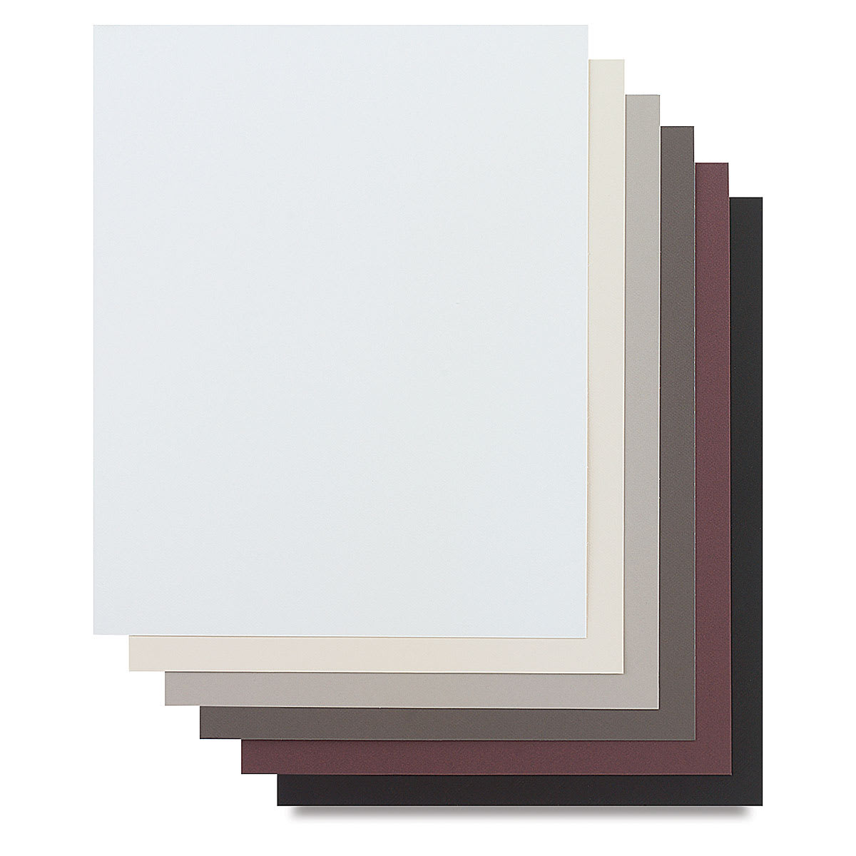 Canson Mi-Teintes Board - a selection of colors available shown stacked