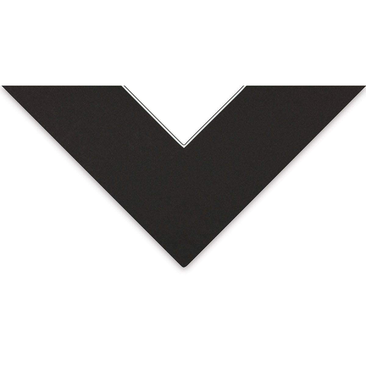 Crescent Berkeley White Core Matboard - 16" x 20", Black / Smooth Black