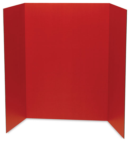 Pacon Colored Trifold Presentation Board - 48" x 36", Red