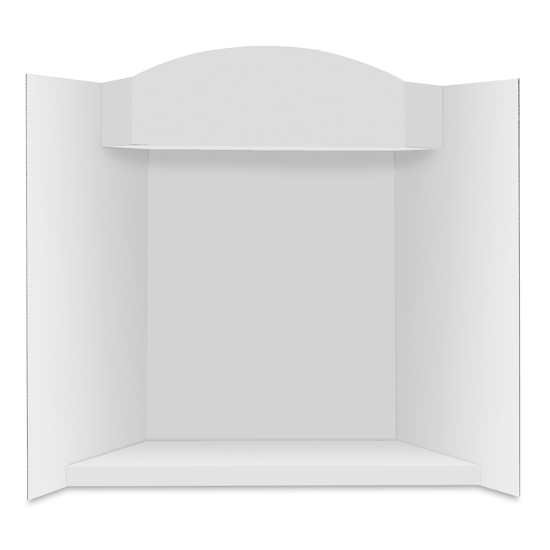 Royal Brites Stage-It Trifold Project Display Board - 37" x 44", White, open