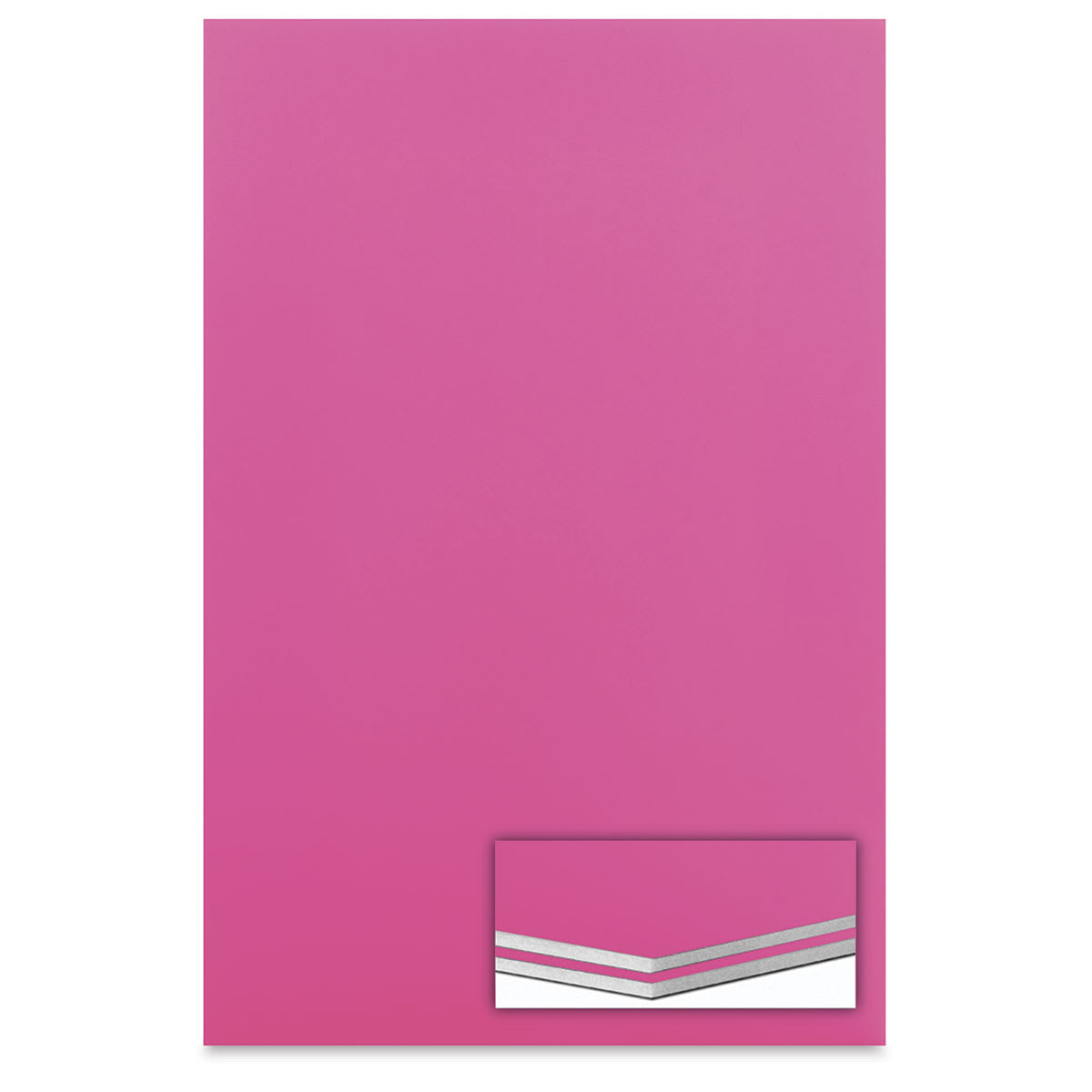 Colored Foamboard - 20" x 30" x 3/16", Neon Pink, Single Sheet front