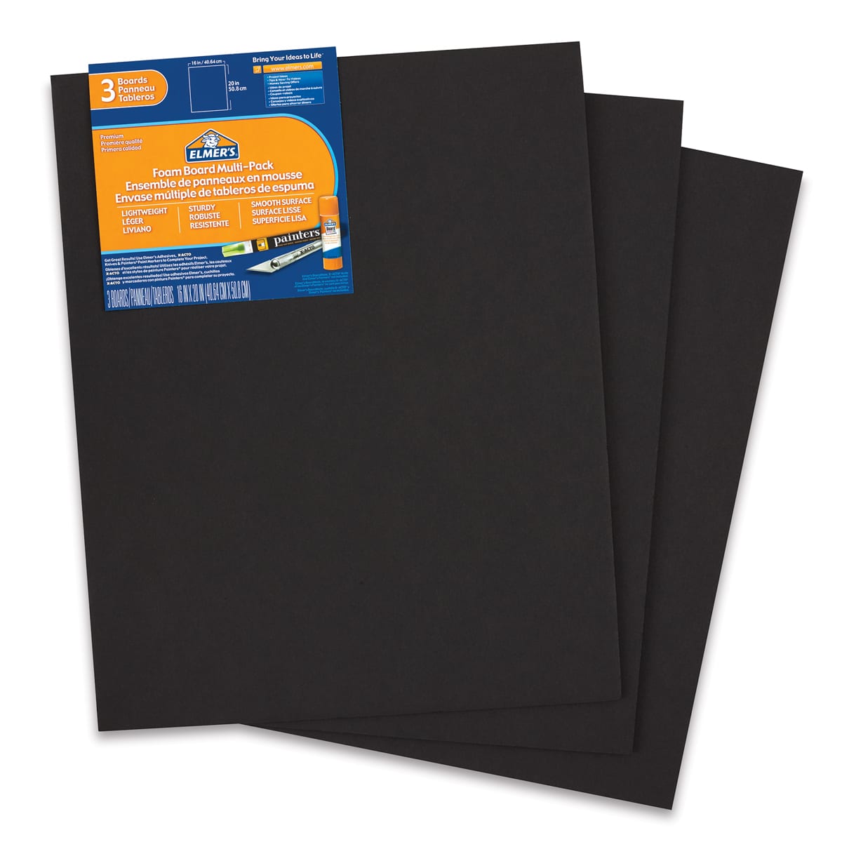Blackcore Foam Board, Pkg of 3 16" x 20" Inside of Package Blackcore Foam Board, Pkg of 3 16" x 20" Inside of Package