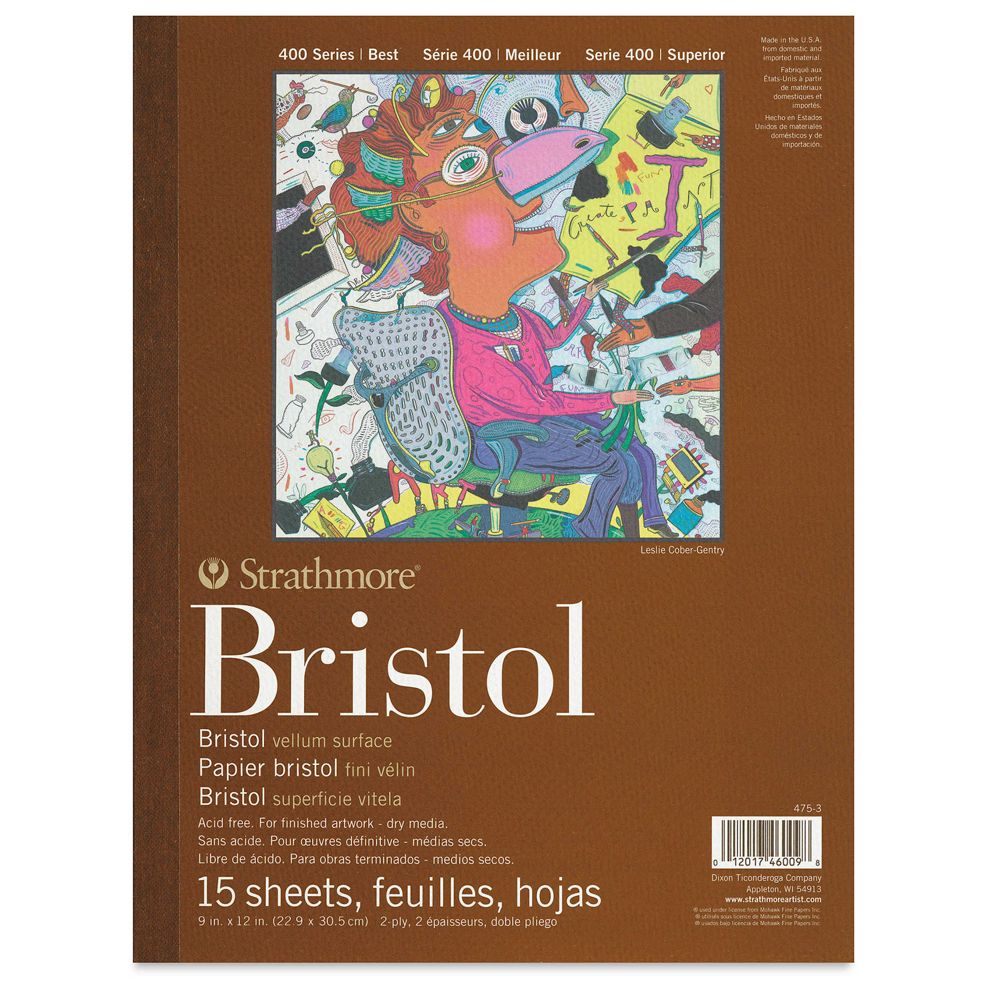 Strathmore Bristol Pad - 9" x 12", Vellum, front cover Strathmore Bristol Pad - 9" x 12", Vellum, front cover