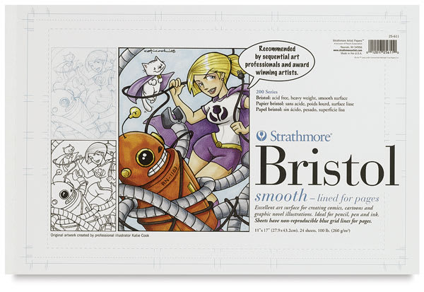 Strathmore 200 Sequential Series Bristol Pad - 11'' x 17'', Smooth, 24 Sheets Strathmore 200 Sequential Series Bristol Pad - 11'' x 17'', Smooth, 24 Sheets