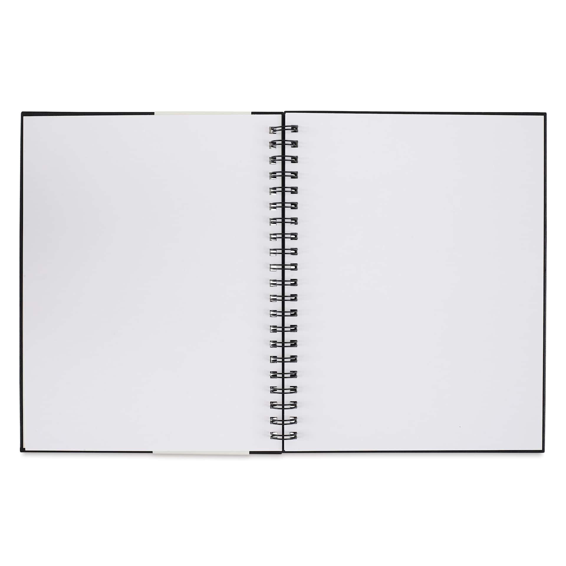 Strathmore 300 Series Bristol Hardcover Wirebound Art Book - 8-1/2" x 11", open