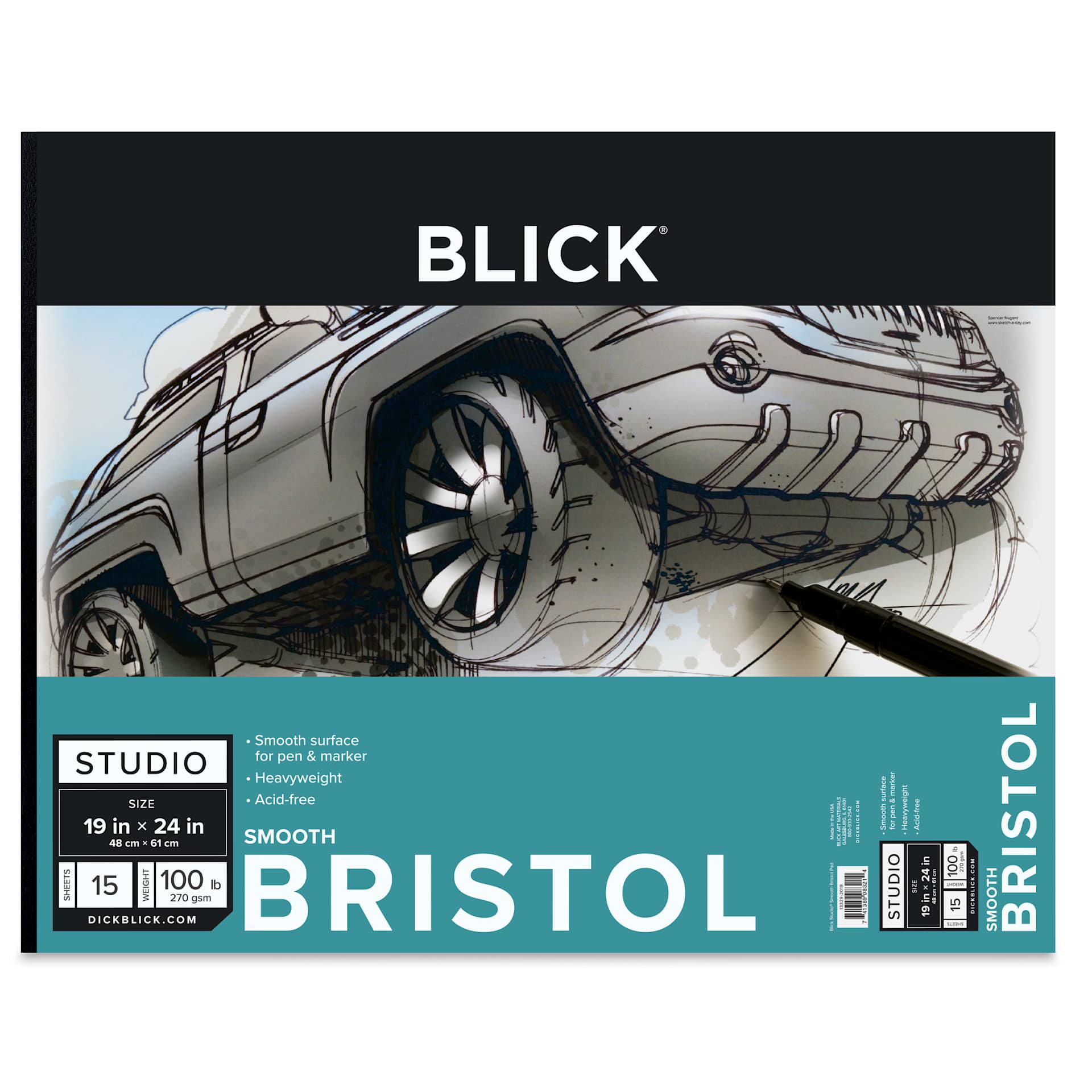 Blick Bristol Pad - 19" x 24", Smooth, 15 Sheets, front cover
