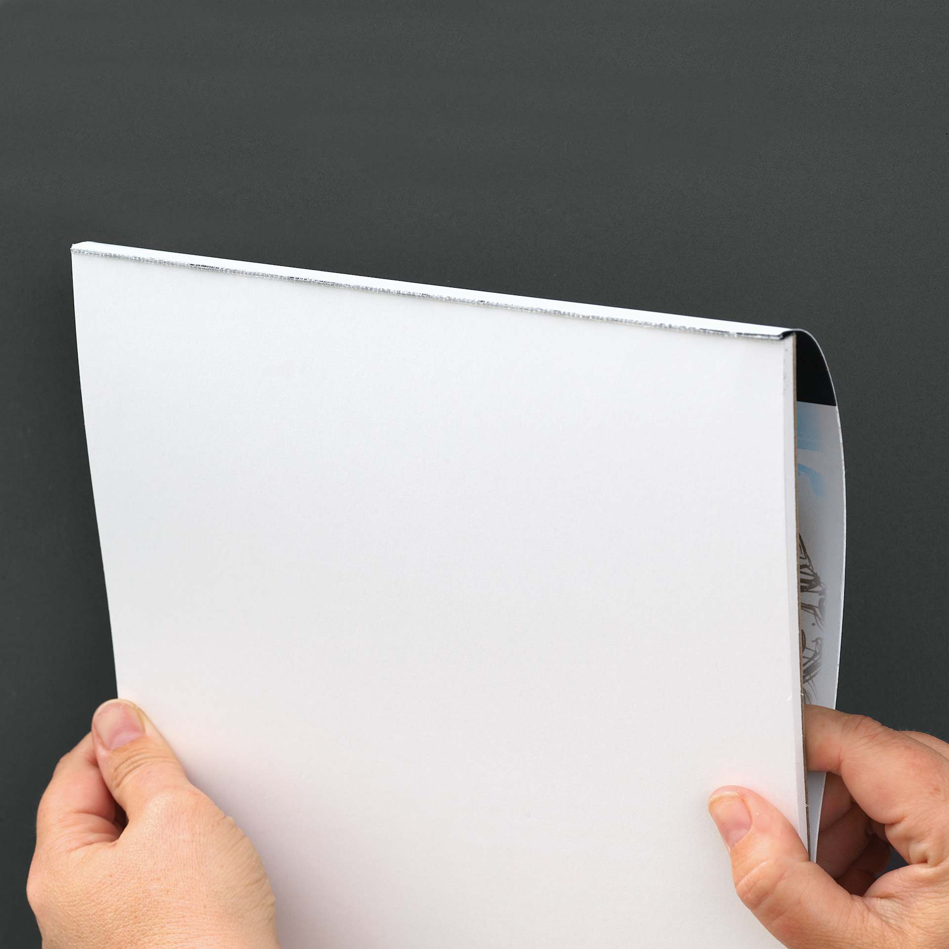 Blick Bristol Pad - 9" x 12", Smooth, 15 Sheets, opened pad showing binding