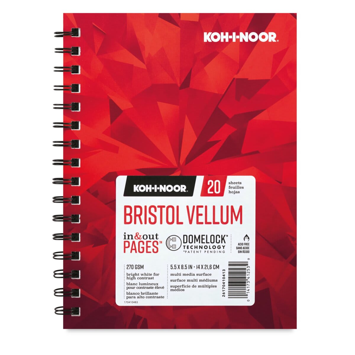 Koh-I-Noor Bristol Pad - Vellum, 8-1/2" x 5-1/2", 20 Sheets