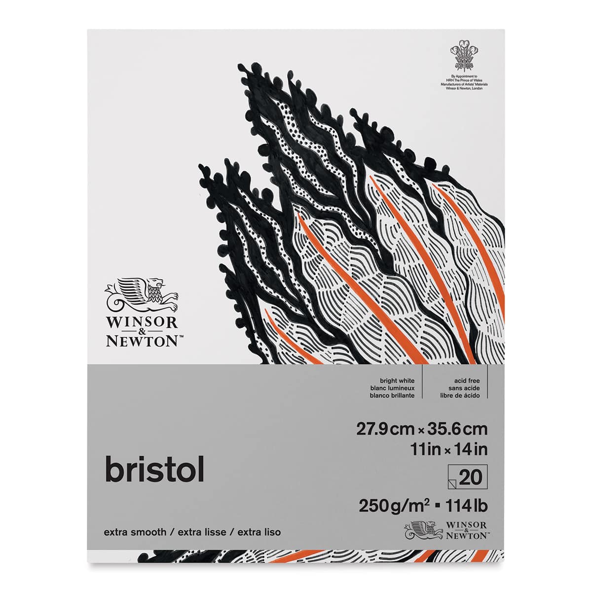 Winsor & Newton Bristol Paper Pad - 11" x 14", 20 Sheets Winsor & Newton Bristol Paper Pad - 11" x 14", 20 Sheets