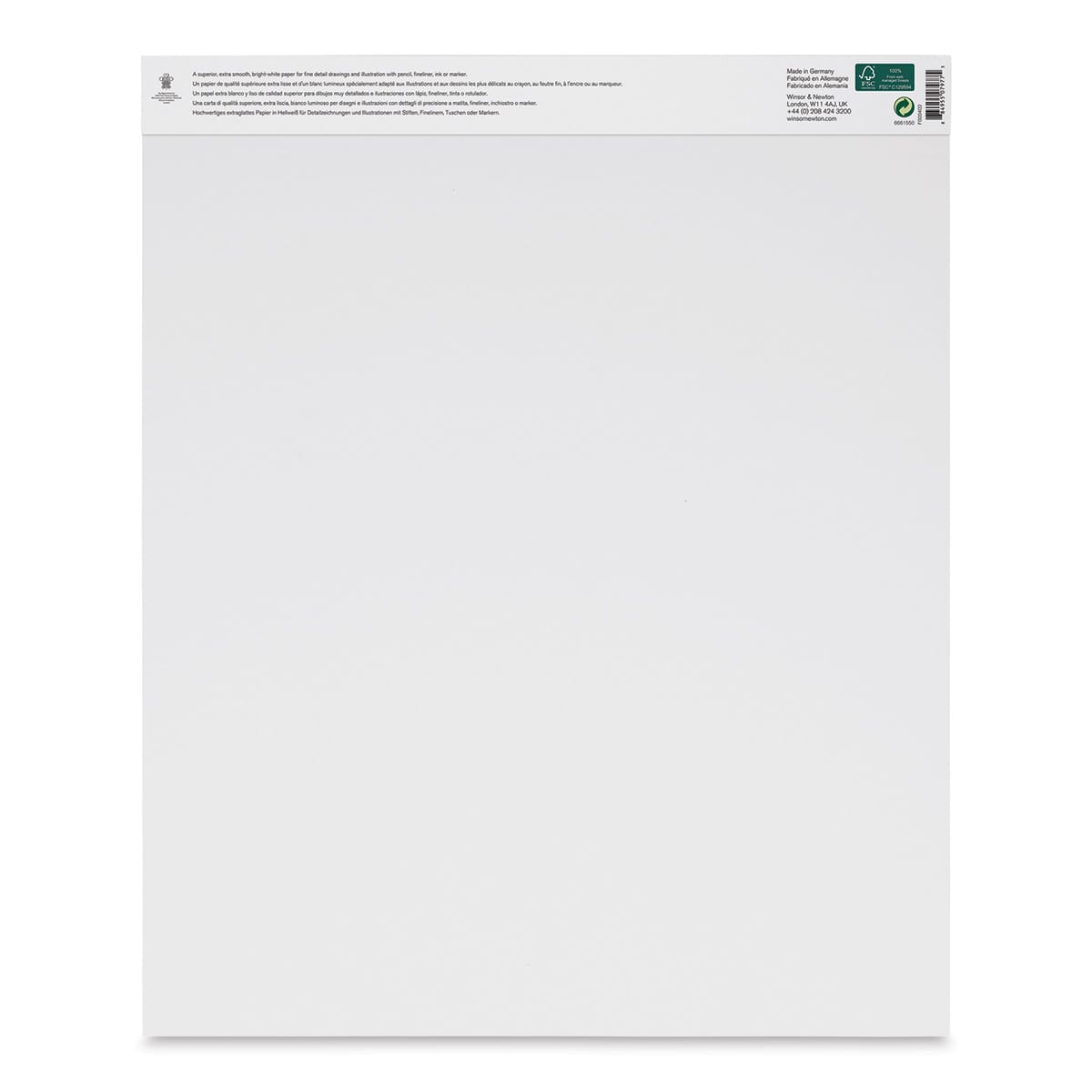 Winsor & Newton Bristol Paper Pad - 14" x 17", 20 Sheets (back of pad) Winsor & Newton Bristol Paper Pad - 14" x 17", 20 Sheets (back of pad)