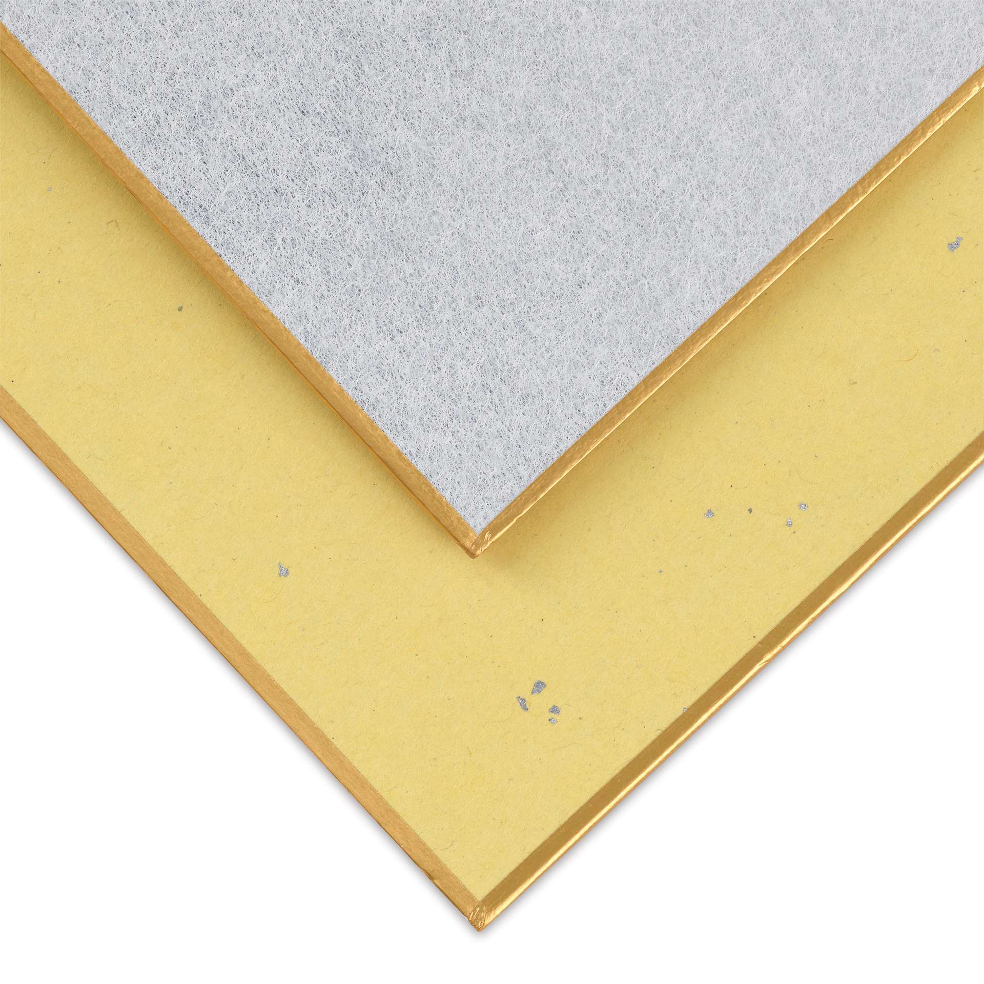 Aitoh Silver Paper Shikishi Boards - 9-1/2" x 10-3/4", Pkg of 2, front and back corners