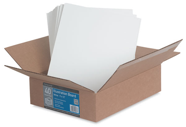 Crescent No. 99 University Grade Cold Press Illustration Board - Pkg of 40 Sheets shown open Crescent No. 99 University Grade Cold Press Illustration Board - Pkg of 40 Sheets shown open