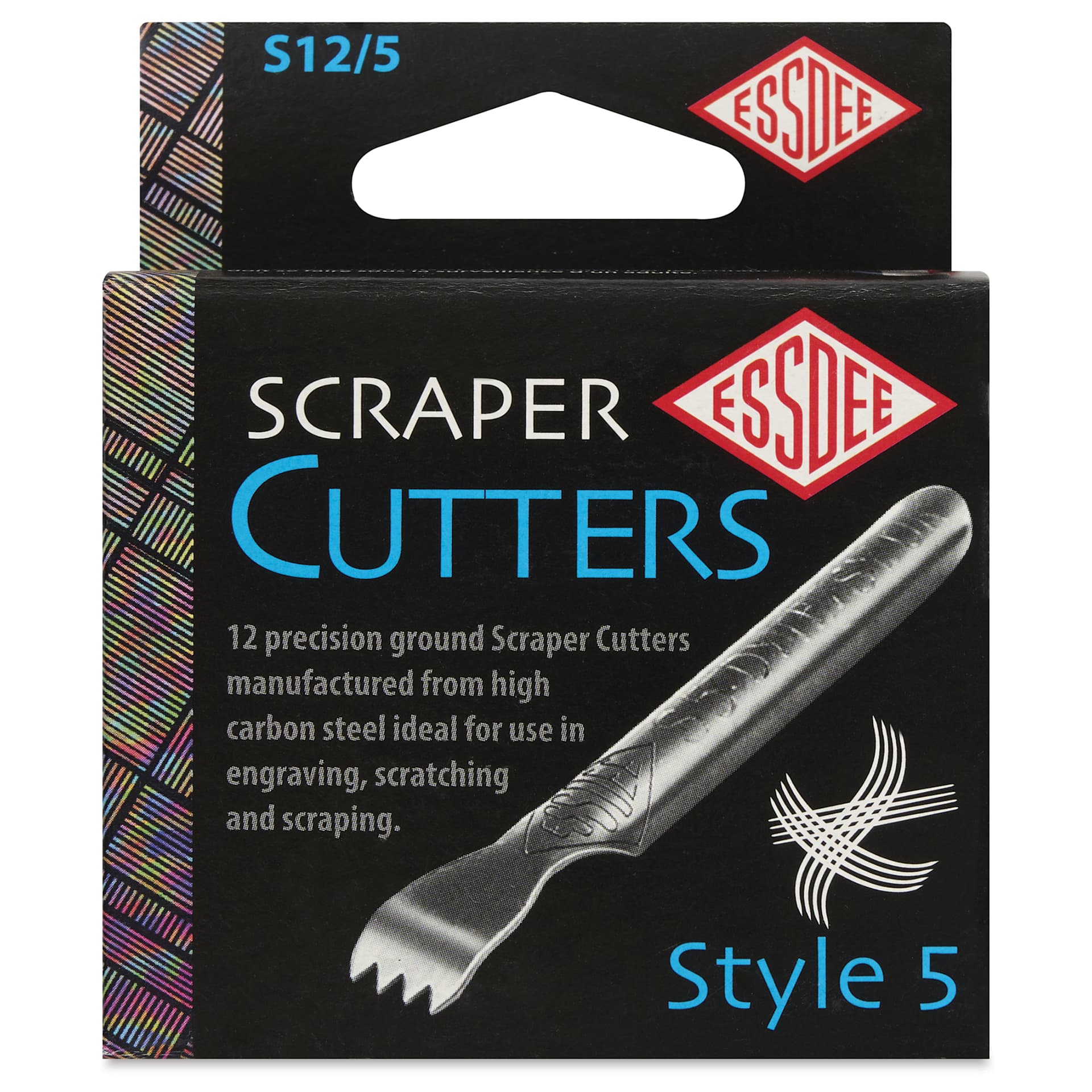 Essdee Scratchboard Scraper Cutters - Style 5, Pkg of 12 - front of packaging