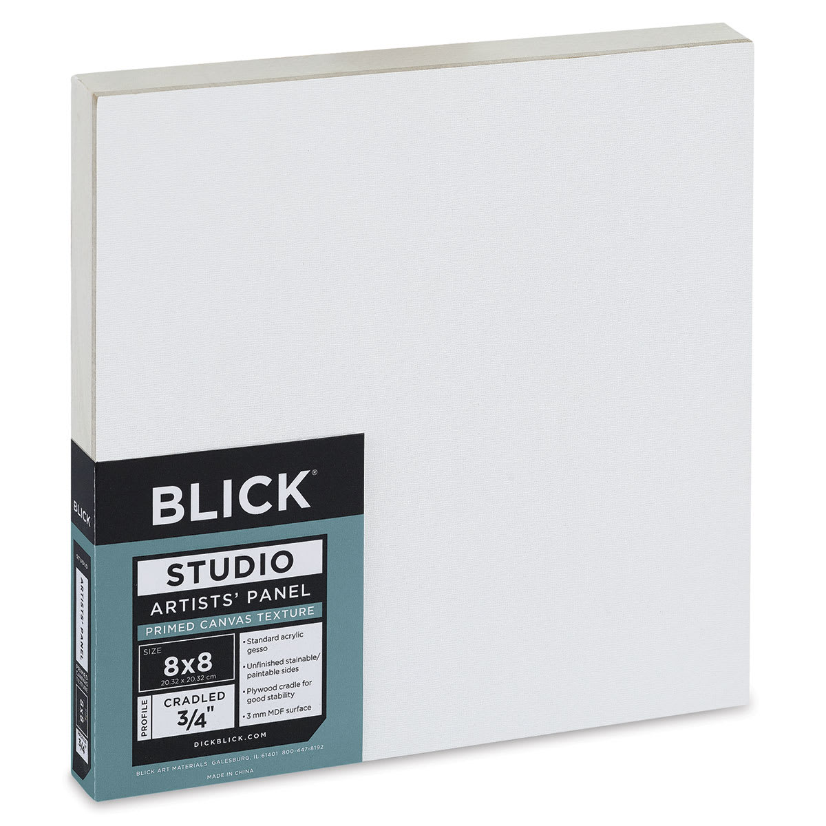 Blick Studio Artists' Board - 8" x 8" x 3/4", Traditional angled