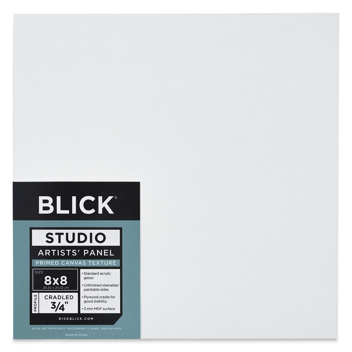 Blick Studio Artists' Board - 8" x 8" x 3/4", Traditional