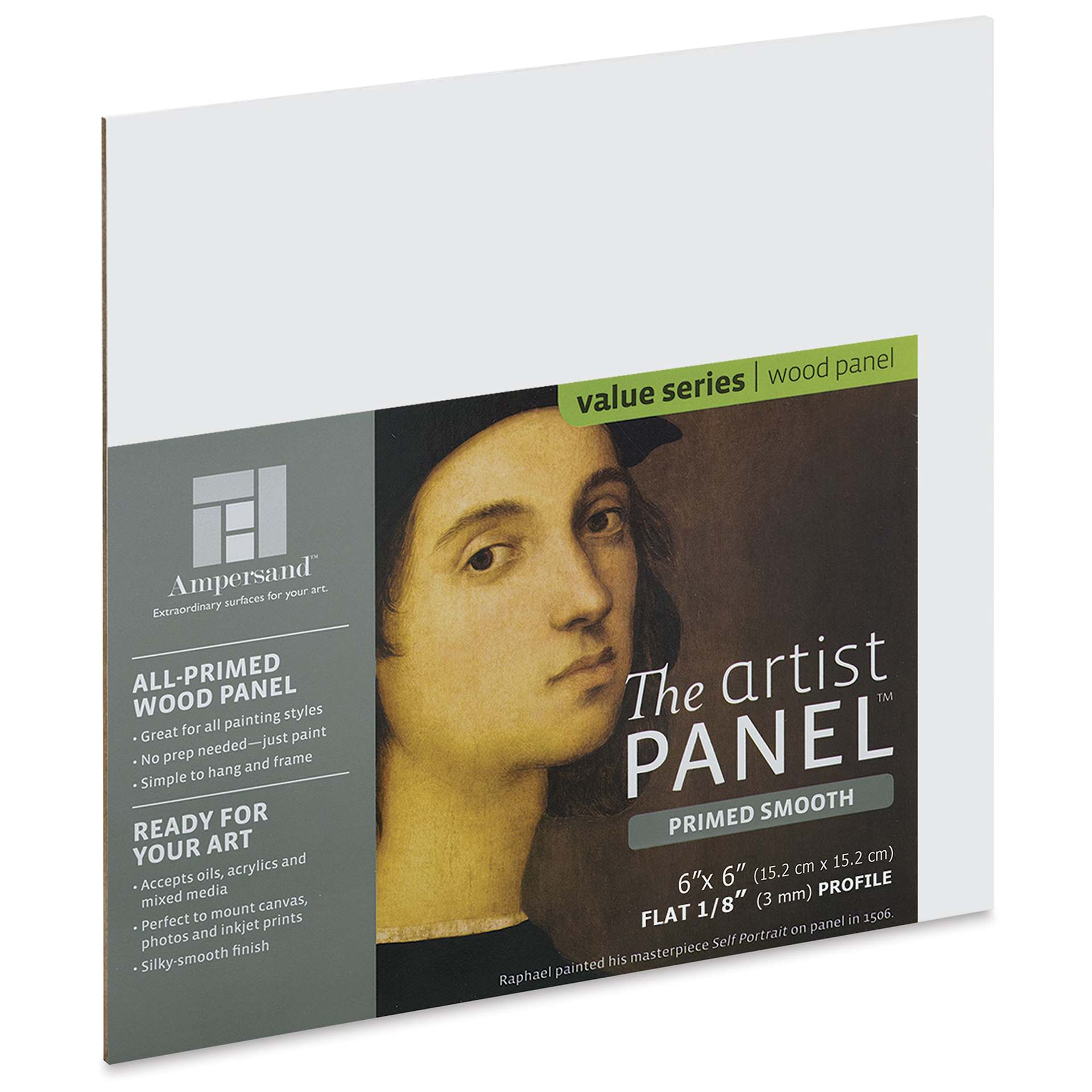 Ampersand Value Series Artist Panel - Smooth, 6" x 6", 1/8" Profile