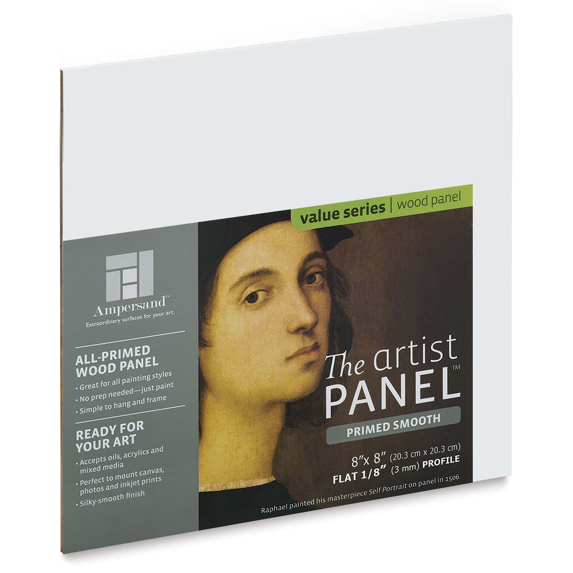 Ampersand Value Series Artist Panel - Smooth, 8" x 8", 1/8" Profile