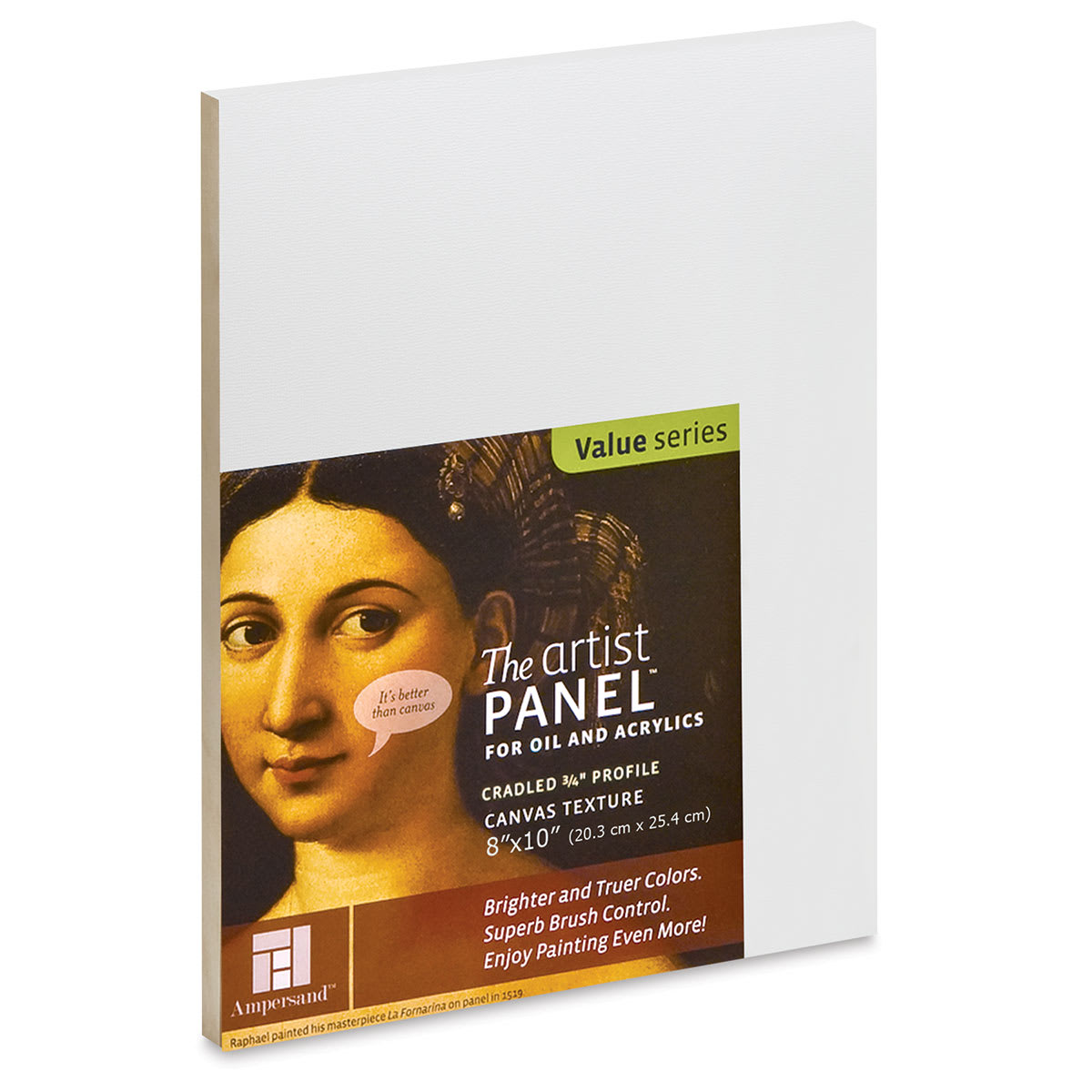 Ampersand Value Series Artist Panel - Textured, 8" x 10", 3/4" Cradle