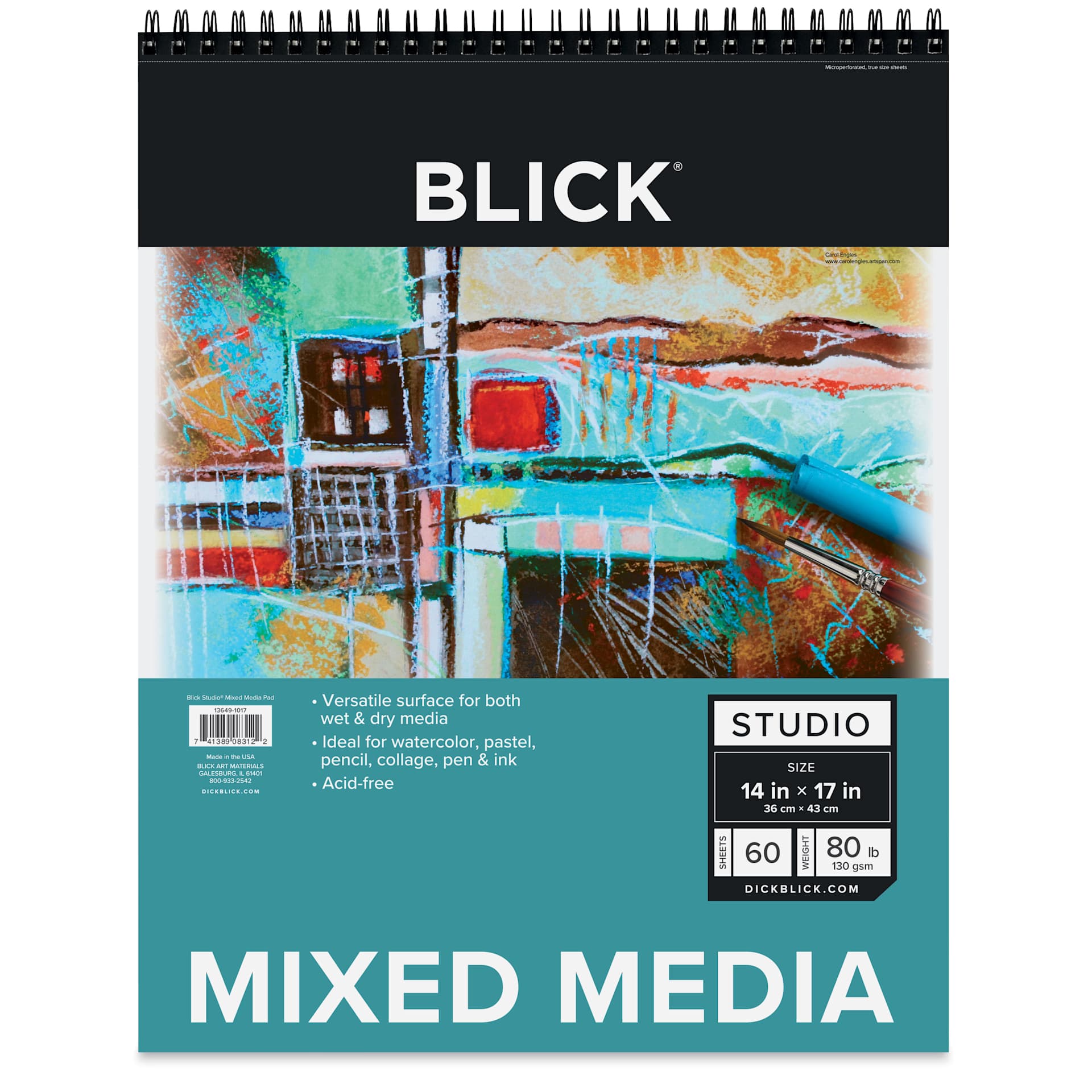 Blick Studio Mixed Media Pad - 14" x 17", 60 Sheets, front of pad