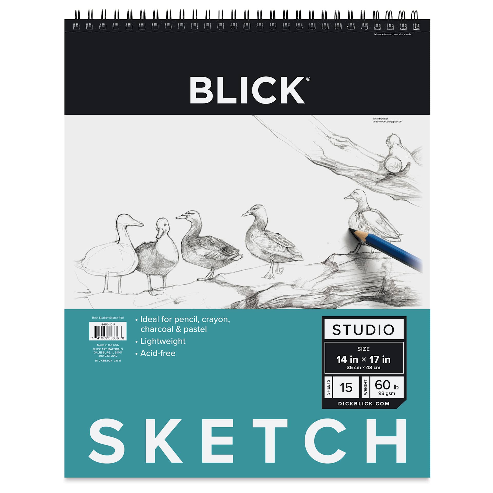 Blick Studio Sketch Pad - 14" x 17", 100 Sheets, front of pad