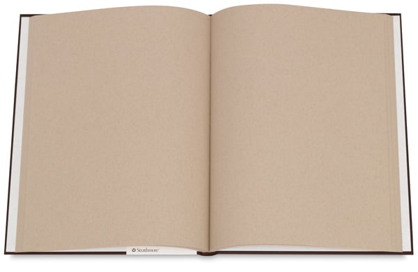 Strathmore Hardbound Toned Sketch Journal -  Open journal showing Warm Tan pages