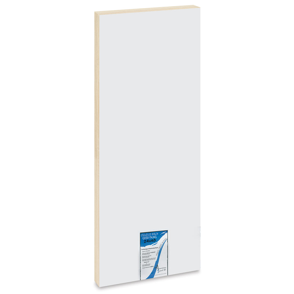 American Easel Gessoed Wood Painting Panel - 24" x 48", 1-5/8 Deep Cradle